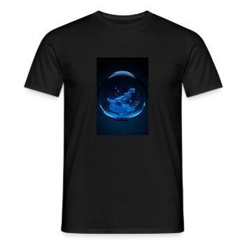 Kaos in einer Blase blau 2 - Männer T-Shirt - Schwarz - Vorne - AI Model Male 178 light (178cm)