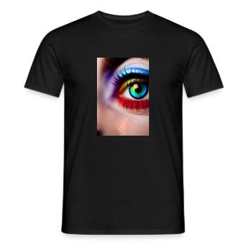 Œil arc-en-ciel - T-shirt homme - noir - Devant - AI Model Male 178 light (178cm)