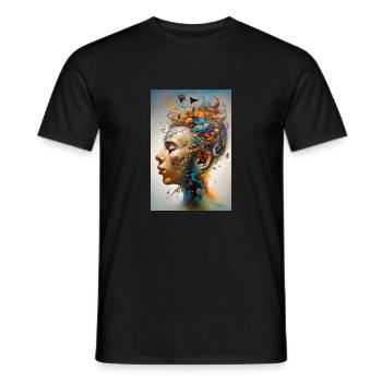 In Musik verliebt - Männer T-Shirt - Schwarz - Vorne - AI Model Male 178 light (178cm)