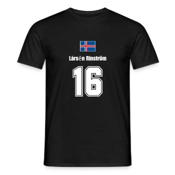 Island Trikot Nr.16 - Männer T-Shirt - Schwarz - Vorne - AI Model Male 178 light (178cm)