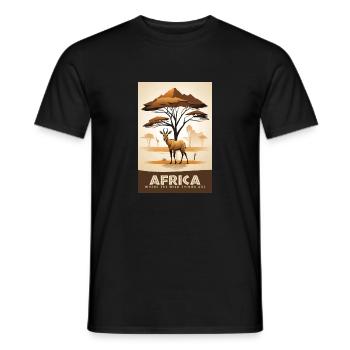 Africa where the wild things are - Männer T-Shirt - Schwarz - Vorne - AI Model Male 178 light (178cm)