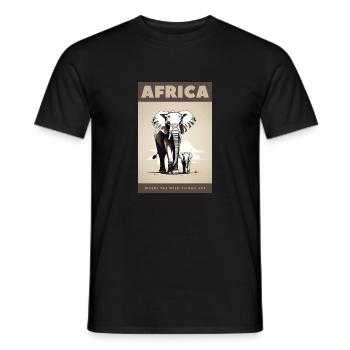 Africa where the wild things are - Männer T-Shirt - Schwarz - Vorne - AI Model Male 178 light (178cm)