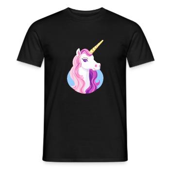 Licorne arc-en-ciel Licorne Cheval arc-en-ciel LGBTQ 5 - T-shirt homme - noir - Devant - AI Model Male 178 light (178cm)