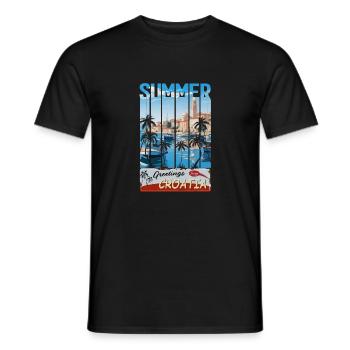 Croatia hrvatska kroatien hrv hr travel Zadar - Männer T-Shirt - Schwarz - Vorne - AI Model Male 178 light (178cm)