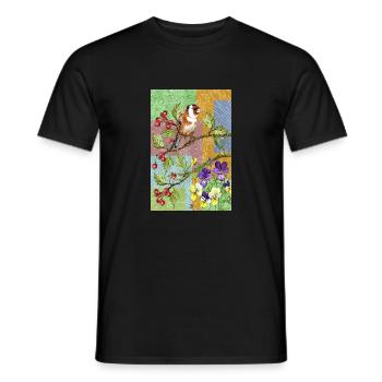Colorful bird - Men's T-Shirt - black - Front - AI Model Male 178 light (178cm)