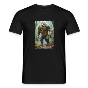 Ammit, bête monstrueuse, attendant par les écailles de j - T-shirt homme - noir - Devant - AI Model Male 178 light (178cm)