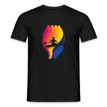 Wasser Rudertechniken - Männer T-Shirt - Schwarz - Vorne - AI Model Male 178 light (178cm)