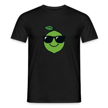 Tête de Citron vert - T-shirt homme - noir - Devant - AI Model Male 178 light (178cm)
