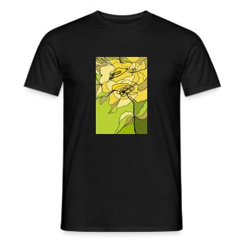 Blumen - Männer T-Shirt - Schwarz - Vorne - AI Model Male 178 light (178cm)
