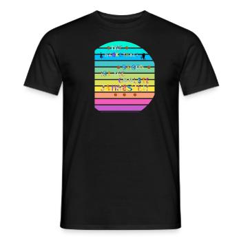 Die Top Sportart Saison ist die coole Basketball - Männer T-Shirt - Schwarz - Vorne - AI Model Male 178 light (178cm)