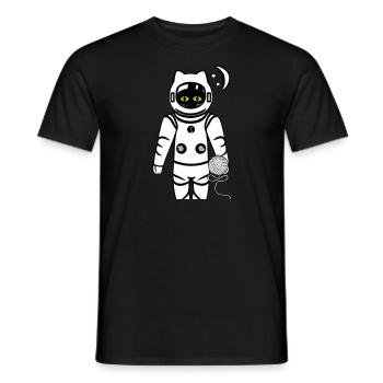 Cat - Men's T-Shirt - black - Front - AI Model Male 178 light (178cm)