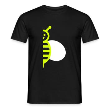 Moitié d’une abeille avec une aile - T-shirt homme - noir - Devant - AI Model Male 178 light (178cm)