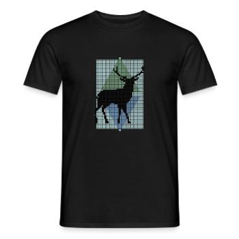 deer - Men's T-Shirt - black - Front - AI Model Male 178 light (178cm)