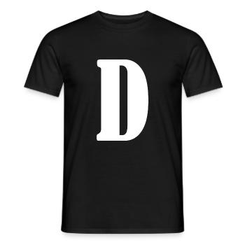 D - Männer T-Shirt - Schwarz - Vorne - AI Model Male 178 light (178cm)