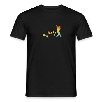 Baseballspieler Evolution Baseball - Männer T-Shirt - Schwarz - Vorne - AI Model Male 178 light (178cm)