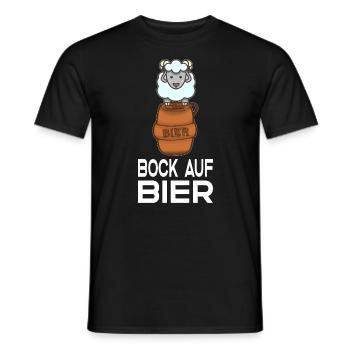Buck on beer drinking funny gift - Men's T-Shirt - black - Front - AI Model Male 178 light (178cm)
