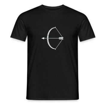 Bow and arrow archer - Men's T-Shirt - black - Front - AI Model Male 178 light (178cm)