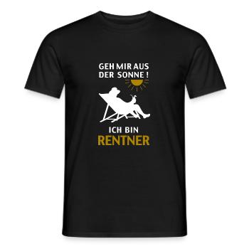 Geh mir aus der Sonne, ich bin Rentner - Männer T-Shirt - Schwarz - Vorne - AI Model Male 178 light (178cm)