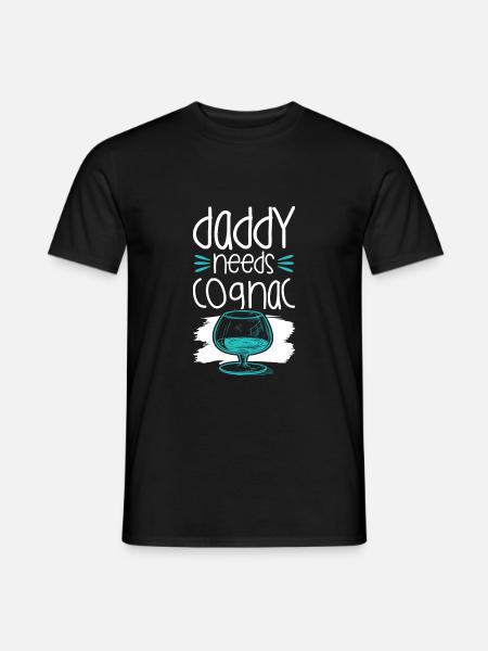 cognac papa drink - Männer T-Shirt - Schwarz