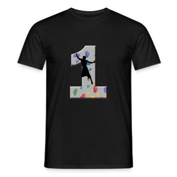 1 Years Old Climber Birthday Bouldering Climbing R - Männer T-Shirt - Schwarz - Vorne - AI Model Male 178 light (178cm)
