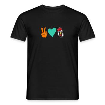 Chicken Rooster - Men's T-Shirt - black - Front - AI Model Male 178 light (178cm)