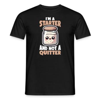 Sauerteigbrot Brot Backen Sauerteig Starter - Männer T-Shirt - Schwarz - Vorne - AI Model Male 178 light (178cm)
