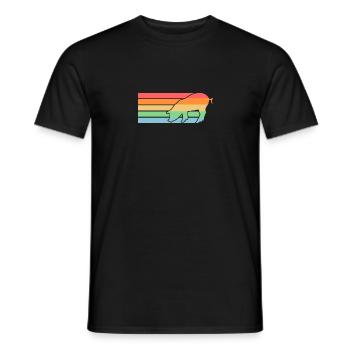 Pig - Men's T-Shirt - black - Front - AI Model Male 178 light (178cm)