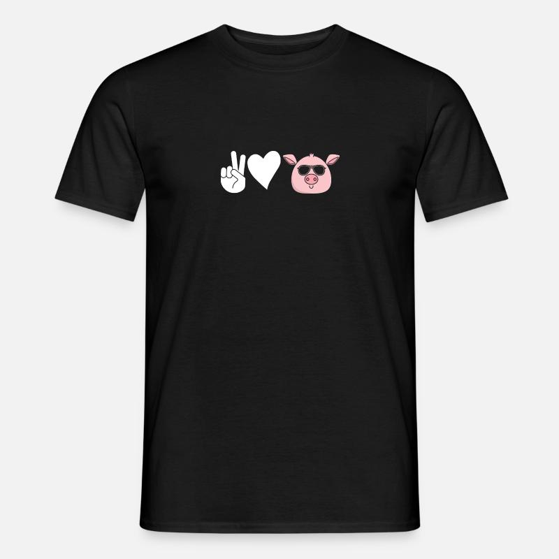 Schwein - Männer T-Shirt - Schwarz
