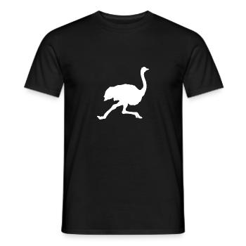 Autruche africaine Souratrae - T-shirt homme - noir - Devant - AI Model Male 178 light (178cm)