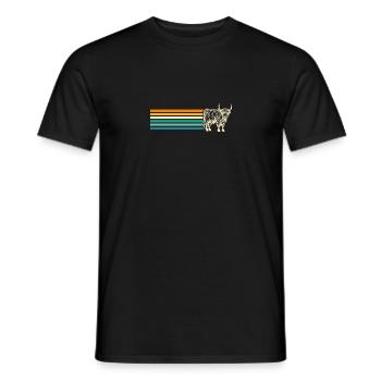 Bovins vaches Bovins Highland - T-shirt homme - noir - Devant - AI Model Male 178 light (178cm)