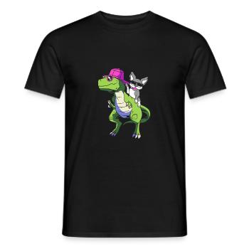 Boston Terrier - T-shirt homme - noir - Devant - AI Model Male 178 light (178cm)