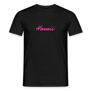 Hawaii pink - Männer T-Shirt - Schwarz - Vorne - AI Model Male 178 light (178cm)