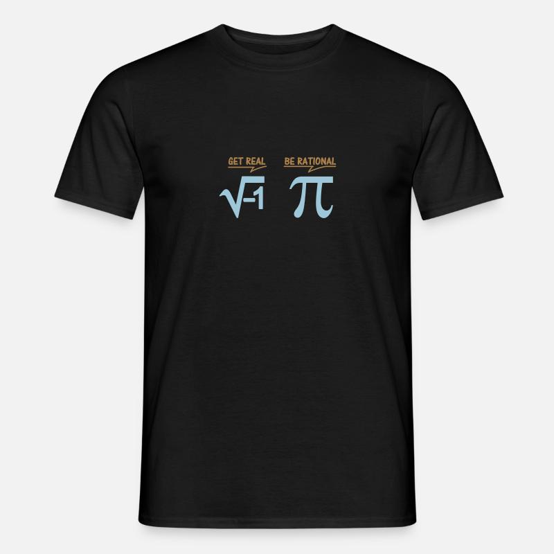 get real - be rational (2c) - Männer T-Shirt - Schwarz