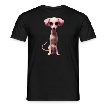 Italienisches Windspiel Hund - Männer T-Shirt - Schwarz - Vorne - AI Model Male 178 light (178cm)