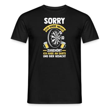 Dart Bier Dartsport Geschenk - Männer T-Shirt - Schwarz - Vorne - AI Model Male 178 light (178cm)