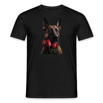 Saint-Valentin de Malinoi - T-shirt homme - noir - Devant - AI Model Male 178 light (178cm)