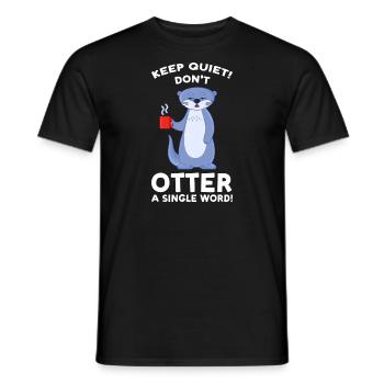 Otterliebhaber Otterkaffee Otterbesitzer Geschenk - Männer T-Shirt - Schwarz - Vorne - AI Model Male 178 light (178cm)