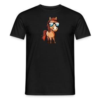 Horse II - Men's T-Shirt - black - Front - AI Model Male 178 light (178cm)