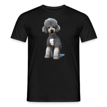 Bedlington Terrier - Men's T-Shirt - black - Front - AI Model Male 178 light (178cm)