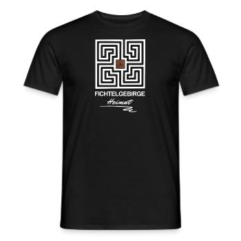 Fichtelgebirgs-Labyrinth - Männer T-Shirt - Schwarz - Vorne - AI Model Male 178 light (178cm)