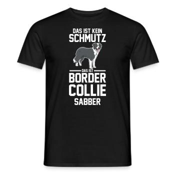 Hund Border Collie - Männer T-Shirt - Schwarz - Vorne - AI Model Male 178 light (178cm)