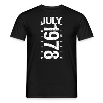 July 1978 July birthday gift July 1978 - Men's T-Shirt - black - Front - AI Model Male 178 light (178cm)