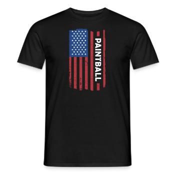 Sport Us Flag Paintball - T-shirt homme - noir - Devant - AI Model Male 178 light (178cm)