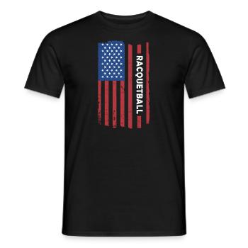Sport Us Flag Racquetball - T-shirt homme - noir - Devant - AI Model Male 178 light (178cm)