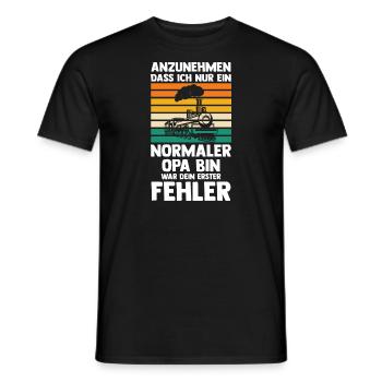 Modelleisenbahn Opa Modellbauer Geschenk - Männer T-Shirt - Schwarz - Vorne - AI Model Male 178 light (178cm)