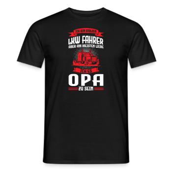 LKW Fahrer Opa Großvater Geschenk - Männer T-Shirt - Schwarz - Vorne - AI Model Male 178 light (178cm)
