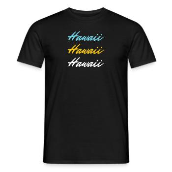 Hawaï coloré - T-shirt homme - noir - Devant - AI Model Male 178 light (178cm)