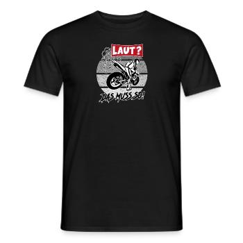 Motorradfahrer Sprüche Lärm Laut Alt - Männer T-Shirt - Schwarz - Vorne - AI Model Male 178 light (178cm)