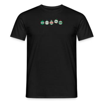 Weihnachtskugelset 2 - Männer T-Shirt - Schwarz - Vorne - AI Model Male 178 light (178cm)