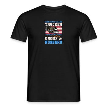 Lkw-Fahrer Trucker Vintage Sattelzug Sprüche - Männer T-Shirt - Schwarz - Vorne - AI Model Male 178 light (178cm)